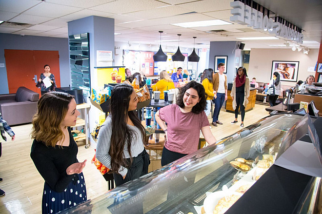 Students in the Nugent Cafe