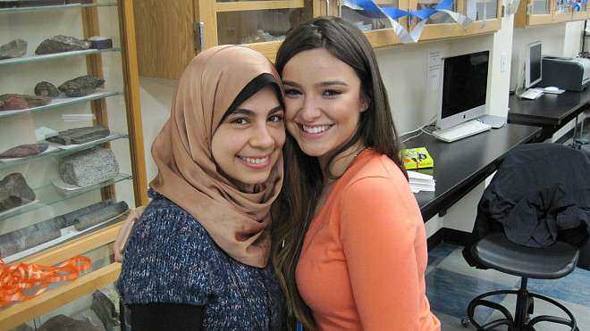 Students in the chemistry lab