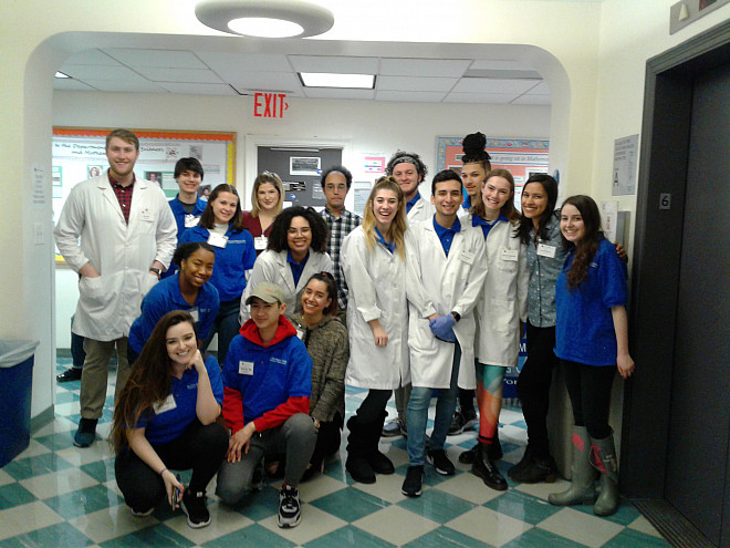 Biology Majors at Admitted Students' Night, March 2018