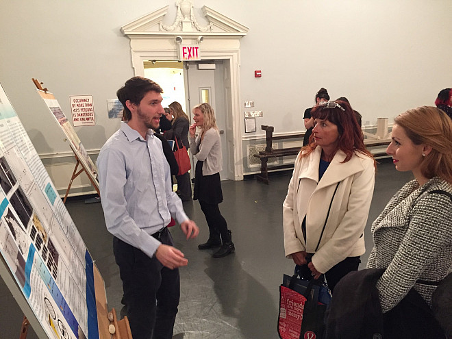 Austin Gellis delivers his poster presentation on Analysis of Arabian Sea Deep-Water Sediment Trap Particulates via Microscopy and IR Spe...