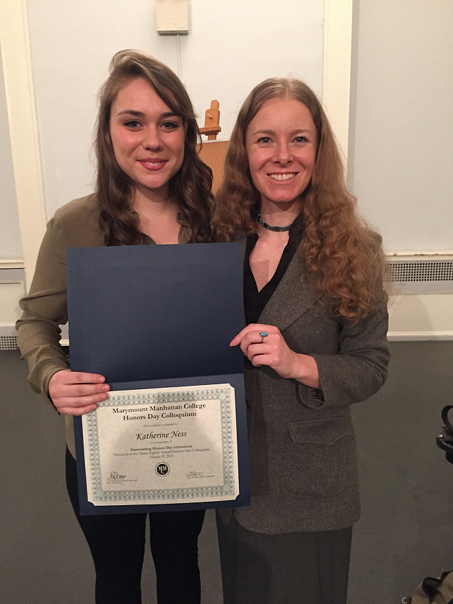 Katie Ness (left) with her research mentor, Prof. Leri.