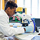 Student in Bio Lab
