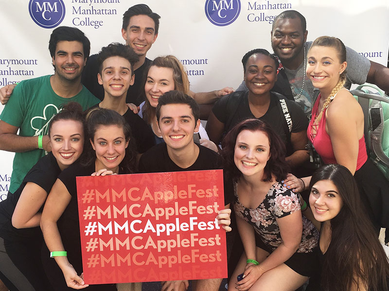 Students enjoying Apple Fest on 71st Street