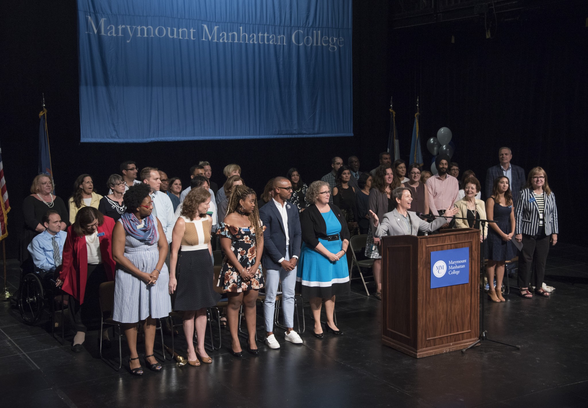 President Kerry Walk, Ph.D, welcomes the Class of 2020 at New Student Convocation