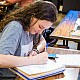 Student studying in Nugent Lounge