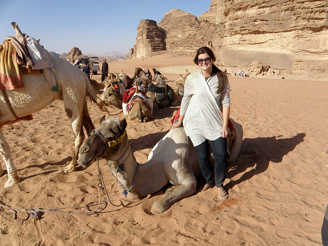 Student Cathryn Adams studying abroad in Amman, Jordan