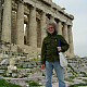 David Linton visitng the Acropolis in Athens, Greece as part of a scholar exchange program arranged by the Office of Academic Affairs.