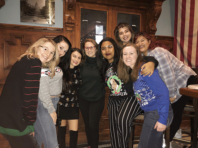 Our students couldn't be happier even in the chilly cold of New York City.