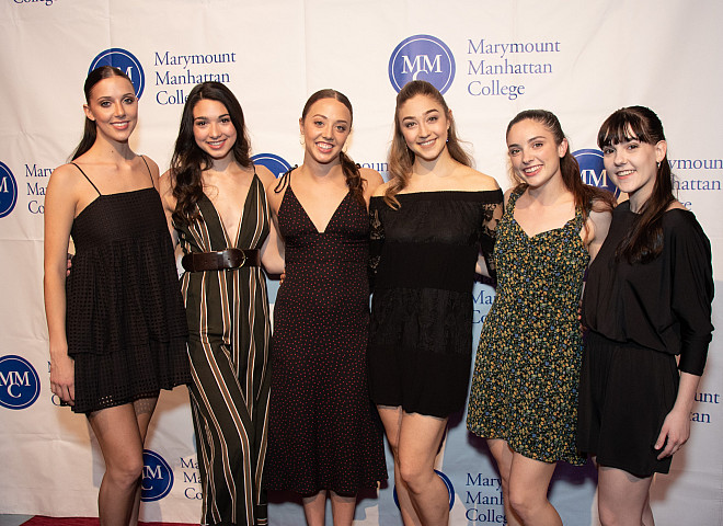 MMC Dance students Eleanor Faherty '22, Jade Kelley '22, Lindsay Grymes '20,  Abby Tatro '20, Abby Chenard '21, and A...