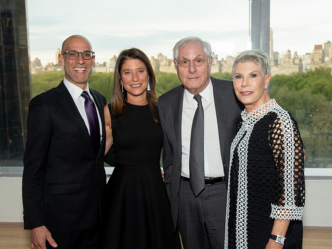 Mike Musachio, Laura Elkins, Walter Berman, and Honoree Carol Berman '13