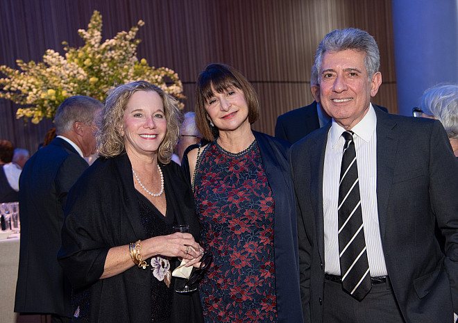 Patti Aresty with Trustees Lucille Zanghi and Mike Materasso