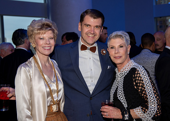Alice Materasso, Trustee Edward Van Saders, and Honoree Carol Berman