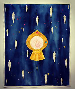 From Ben Paljor Chatag's ongoing Melong Series,Watercolor on paper, 2021