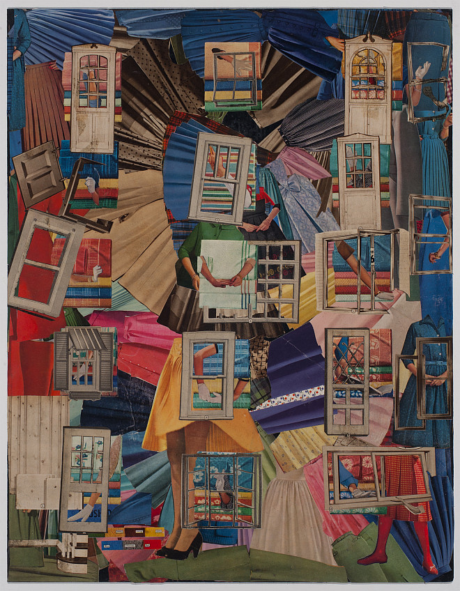 Lance Letscher, Corner Cabinet, Collage, 22” x 17, 2017, Courtesy of the artist and Pavel Zoubok Gallery New York