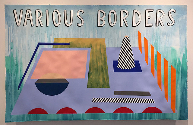 Dahlia Elsayed, Various Borders, Acrylic on paper, 31x42, 2017