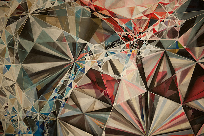 Michelle Hinebrook, Acrylic on Canvas, detail