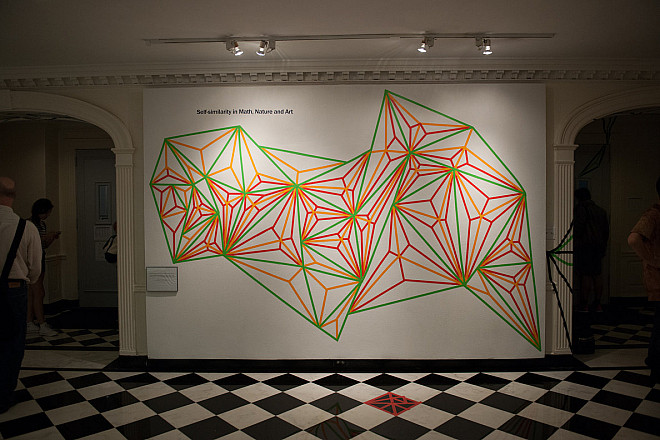 Student tape installation, Black & White East Gallery