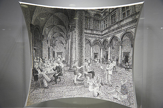 Drawing of Palazzo Strozzi Museum in Florence by Ryan & Trevor Oakes