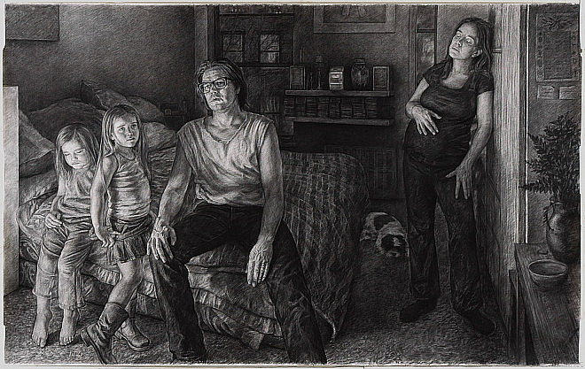 Edgar Jerins The Artists Family 60x96 inches