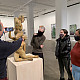 Prof. Rosenfeld leading virtual and in-person students through a tour of the Sean Kelly Gallery.