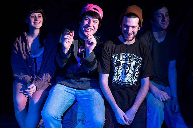 Words, Razors, and the Wounded Heart performed at Under St. Marks with Theatre Arts student Jacob Presson and alumnus Cory Asinofsky.