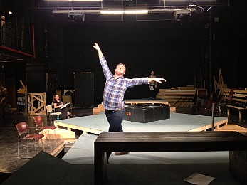 Robby Dalton in rehearsal for Triumph of Love.
