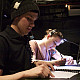 Theatre students working on a production