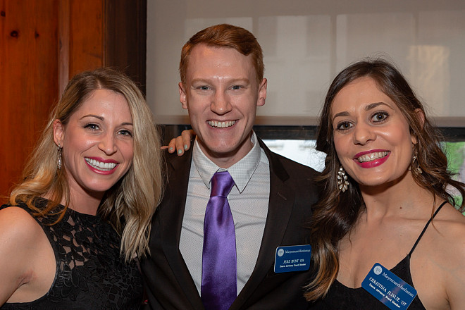 Shelby Hirsh '08, Jere Hunt '09, Dance Department Advisory Board Member,  Christina Ilisije '07, Dance Department Advisory...