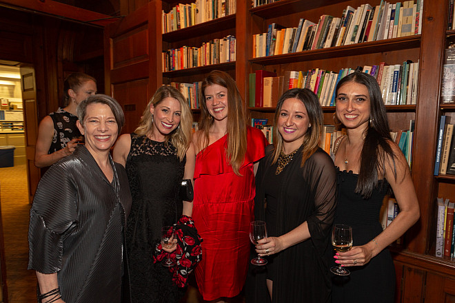 President Kerry Walk, Ph.D.,Shelby Hirsh '08, Alison Manning '08 Dance Department Advisory Board Member, Brielle Kruse '07,Elizabeth Yilm...