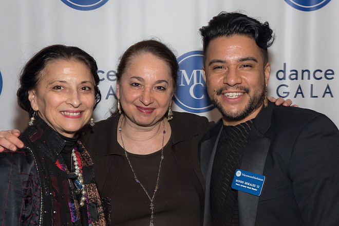 Jacqulyn Buglisi, Suzanne Konowitz, Mondo Morales '12, Secretary Dance Department Advisory Board and Costume Coordinator of Dance