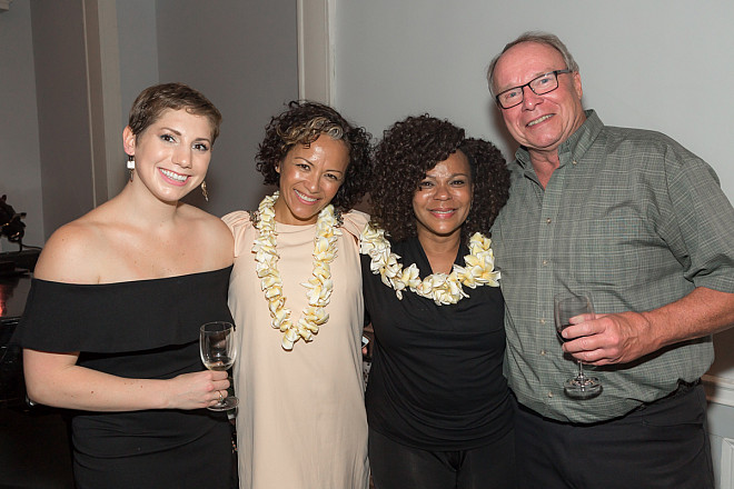 Rachel Locker '18, Ruthy Inchaustegui, Maria Torres, Dave Lake