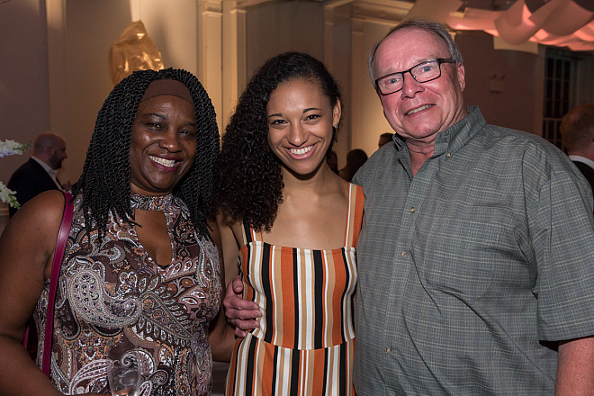 Chrystal Bryan-Lake, Chantelle Good '18, Dave Lake