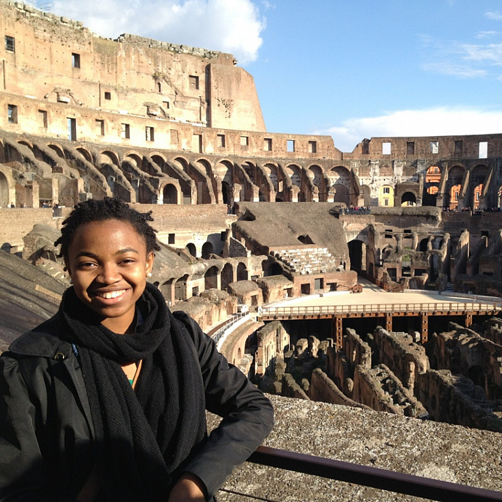 Angelica Blalock '16 at the Colloseum, Italy