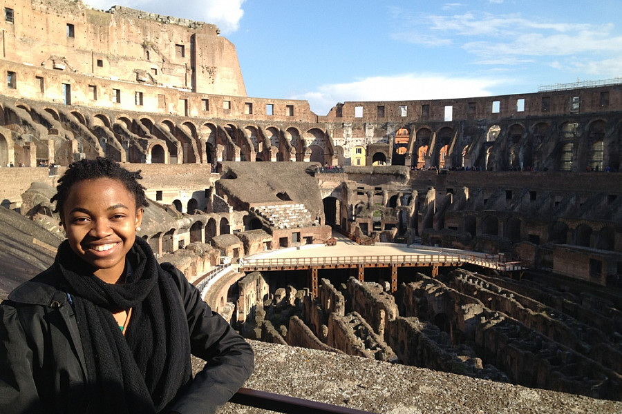 Angelica Blalock ?16 at the Colloseum, Italy